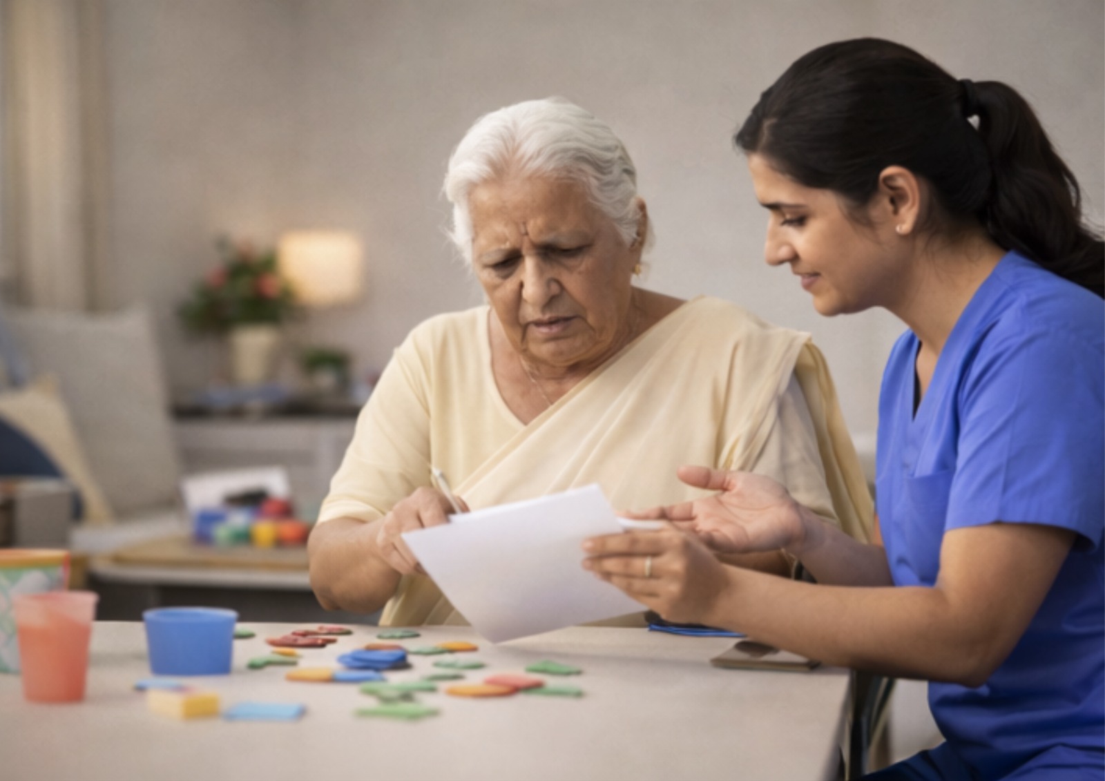 A human brain model.